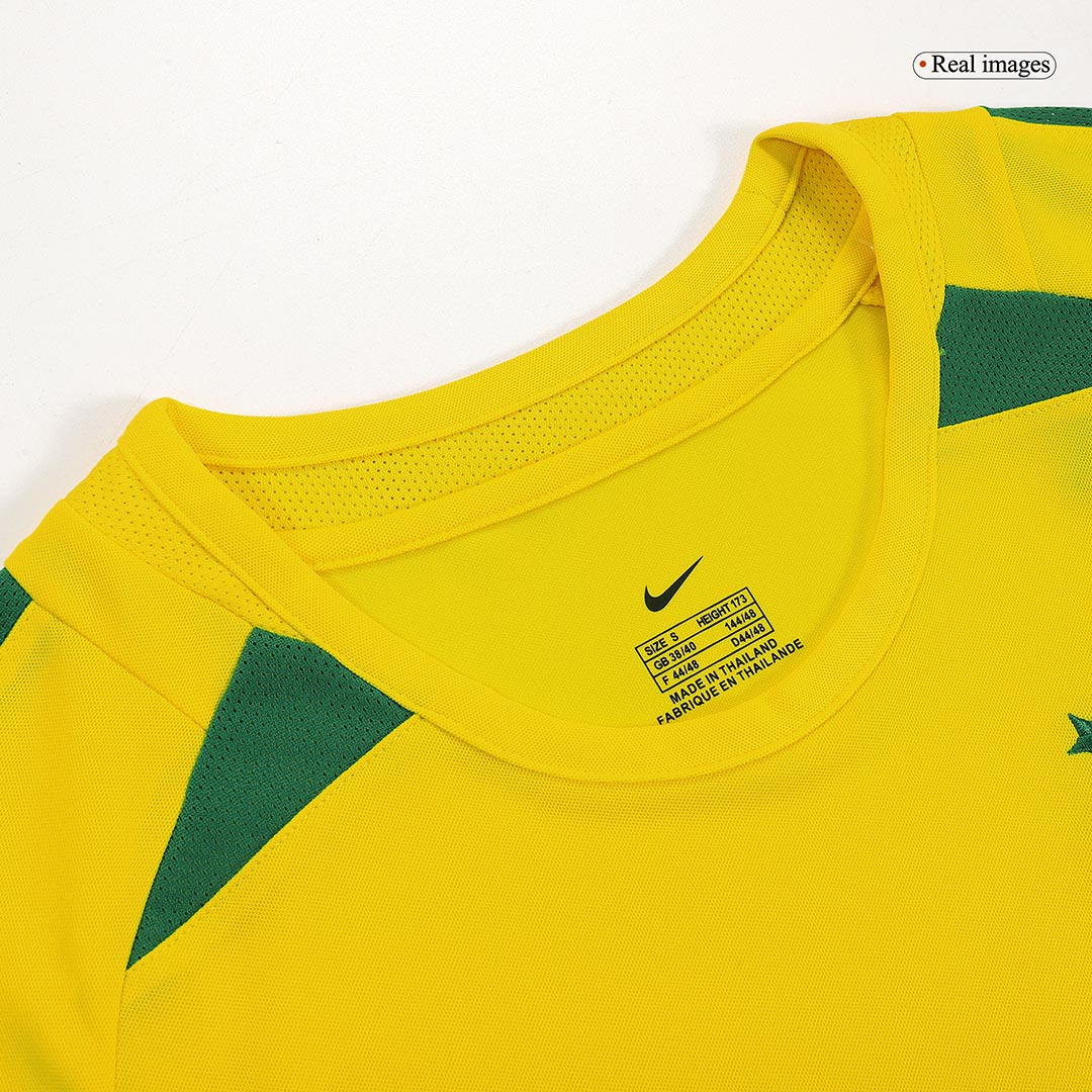 Tricouri Fotbal Vintage Brazilia RONALDO #9 Acasă 2002/03