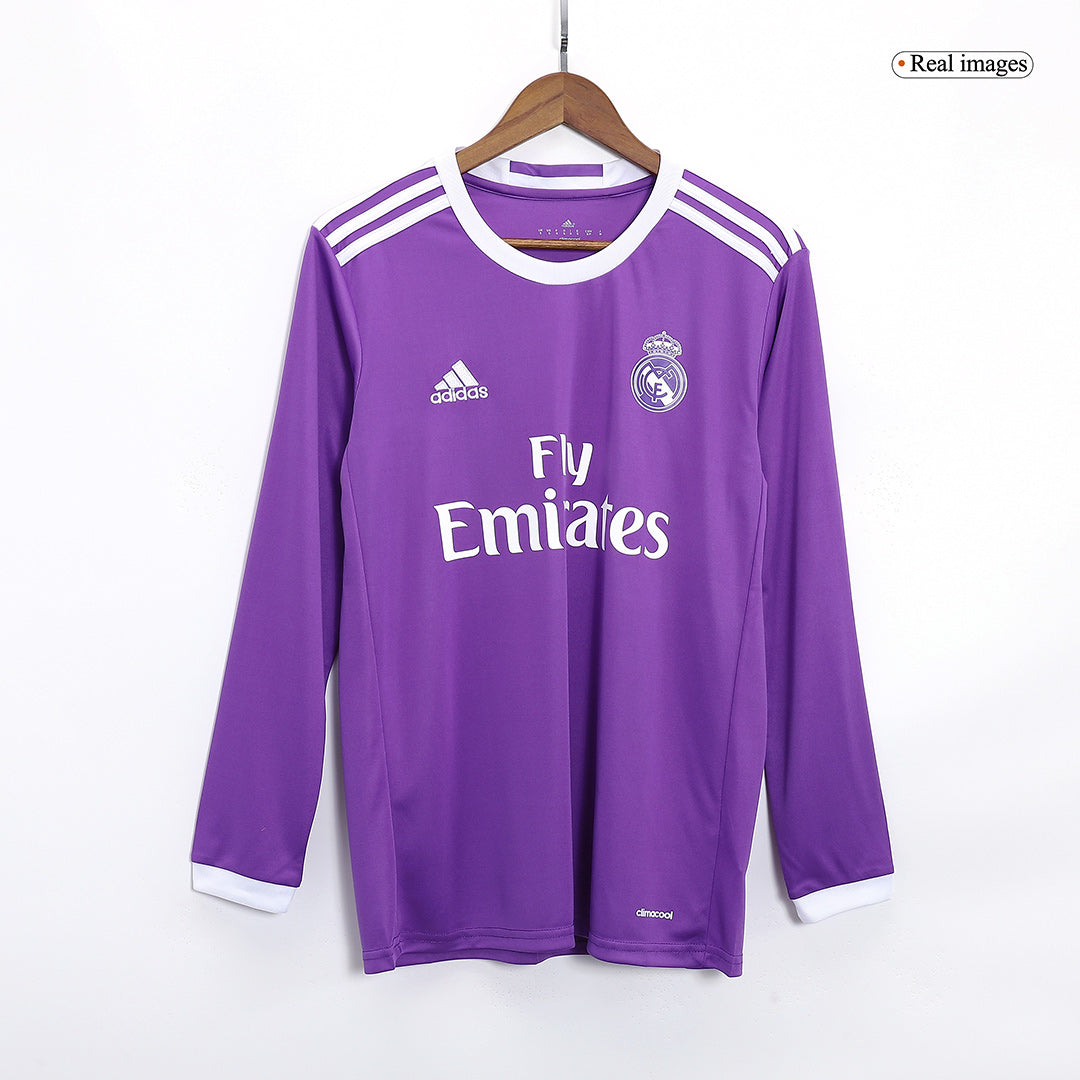 Tricouri Fotbal Vintage Real Madrid RONALDO #7 Deplasare 2016/17 Mânecă Lungă