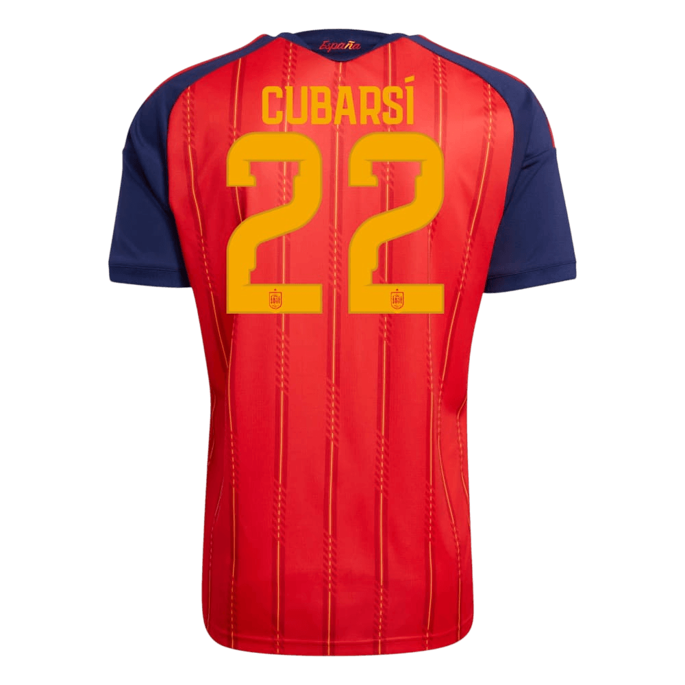 Tricouri Fotbal Spania CUBARSÍ #22 Acasă Cupa Mondială 2026 Authentic - Champion Edition