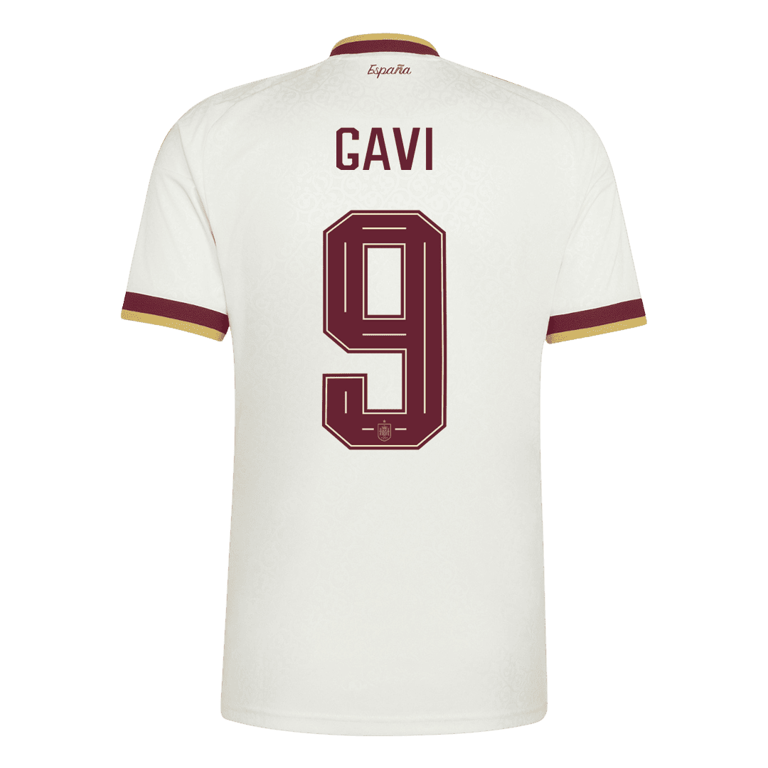 Tricouri Fotbal Spania GAVI #9 Deplasare Cupa Mondială 2026 - Champion Edition
