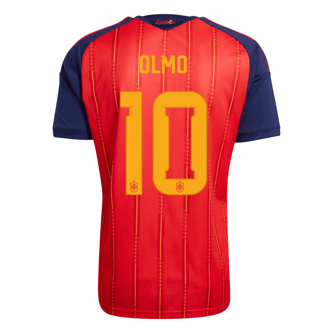 Tricouri Fotbal Spania OLMO #10 Acasă Cupa Mondială 2026 - Champion Edition