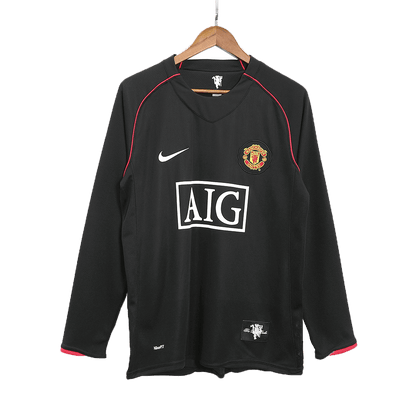 Tricouri Fotbal Vintage Manchester United ROONEY #10 Deplasare 2007/08 Mânecă Lungă
