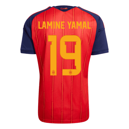Tricouri Fotbal Spania LAMINE YAMAL #19 Acasă Cupa Mondială 2026 - Champion Edition