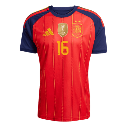 Tricouri Fotbal Spania RODRIGO #16 Acasă Cupa Mondială 2026 - Champion Edition
