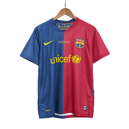 Tricouri Fotbal Vintage Barcelona MESSI #10 Acasă 2008/09 - UCL Final