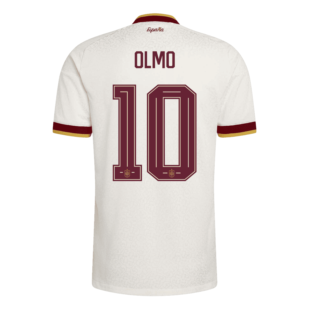 Tricouri Fotbal Spania OLMO #10 Deplasare Cupa Mondială 2026 Authentic - Champion Edition