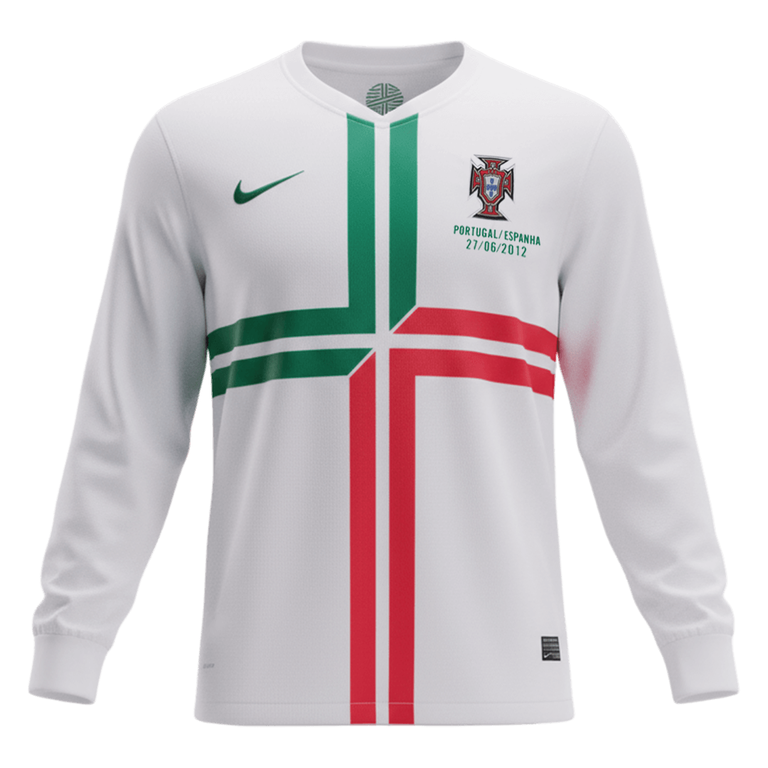 Tricouri Fotbal Vintage Portugalia Deplasare 2012 Mânecă Lungă