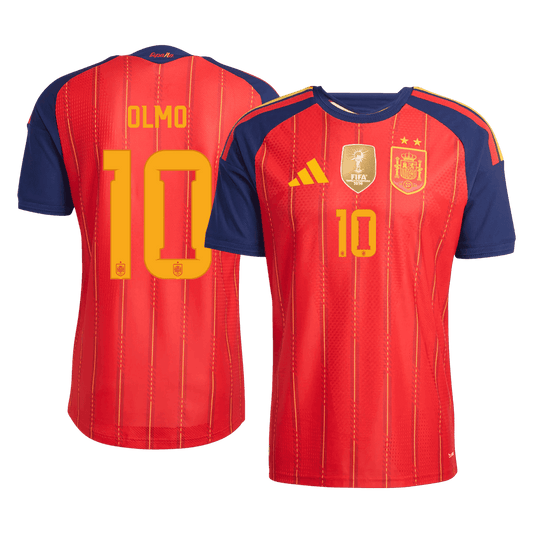 Tricouri Fotbal Spania OLMO #10 Acasă Cupa Mondială 2026 Authentic - Champion Edition