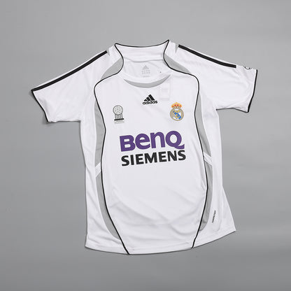 Tricouri Fotbal Vintage Real Madrid BECKHAM #23 Acasă 2006/07