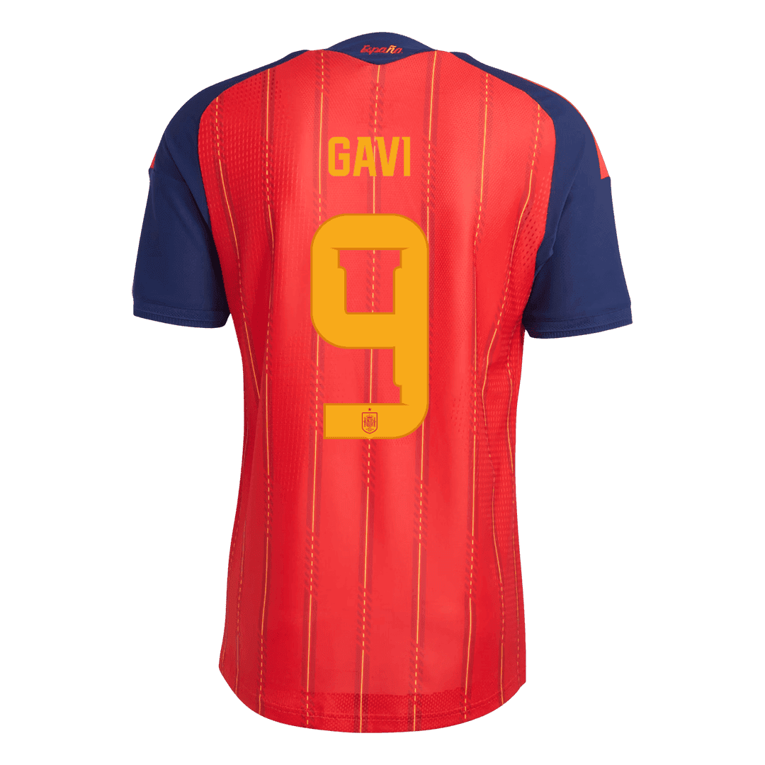Tricouri Fotbal Spania GAVI #9 Acasă Cupa Mondială 2026 Authentic - Champion Edition