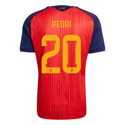 Tricouri Fotbal Spania PEDRI #20 Acasă Cupa Mondială 2026 - Champion Edition