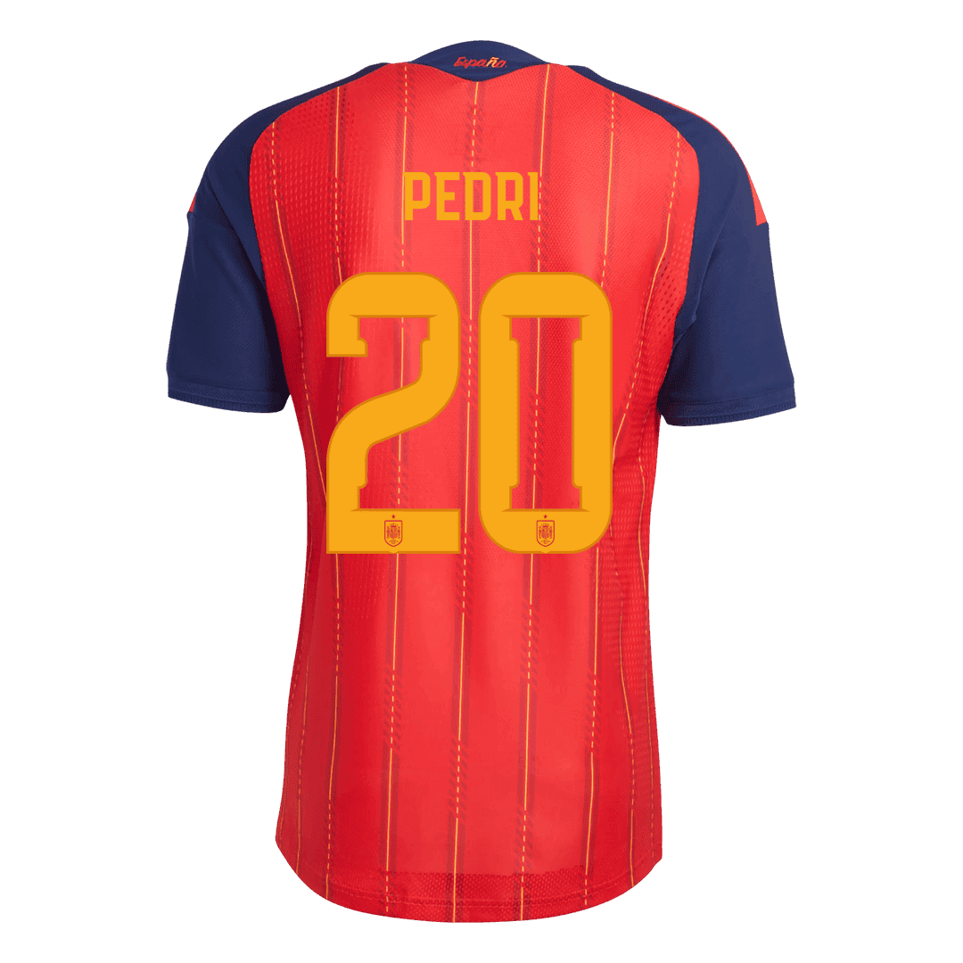 Tricouri Fotbal Spania PEDRI #20 Acasă Cupa Mondială 2026 Authentic - Champion Edition
