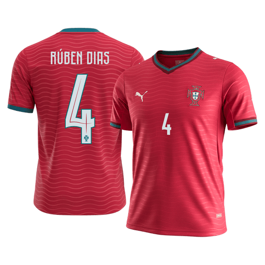Tricouri Fotbal Portugalia RÚBEN DIAS #4 Acasă Cupa Mondială 2026