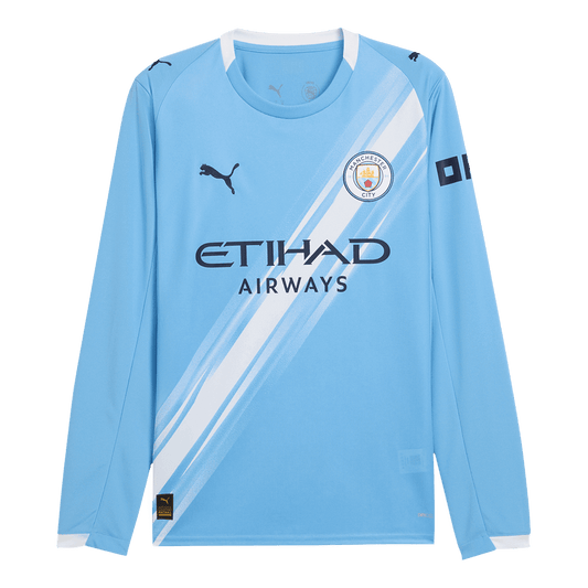 Tricouri Fotbal Manchester City Acasă 2025/26 Mânecă Lungă