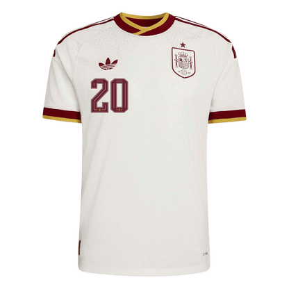 Tricouri Fotbal Spania PEDRI #20 Deplasare Cupa Mondială 2026 Authentic