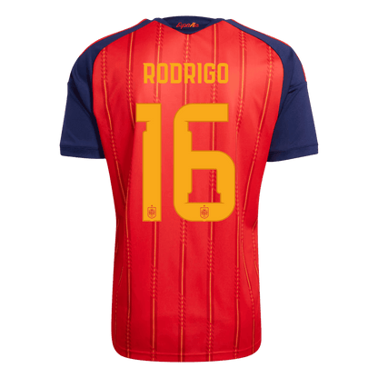 Tricouri Fotbal Spania RODRIGO #16 Acasă Cupa Mondială 2026 Authentic - Champion Edition