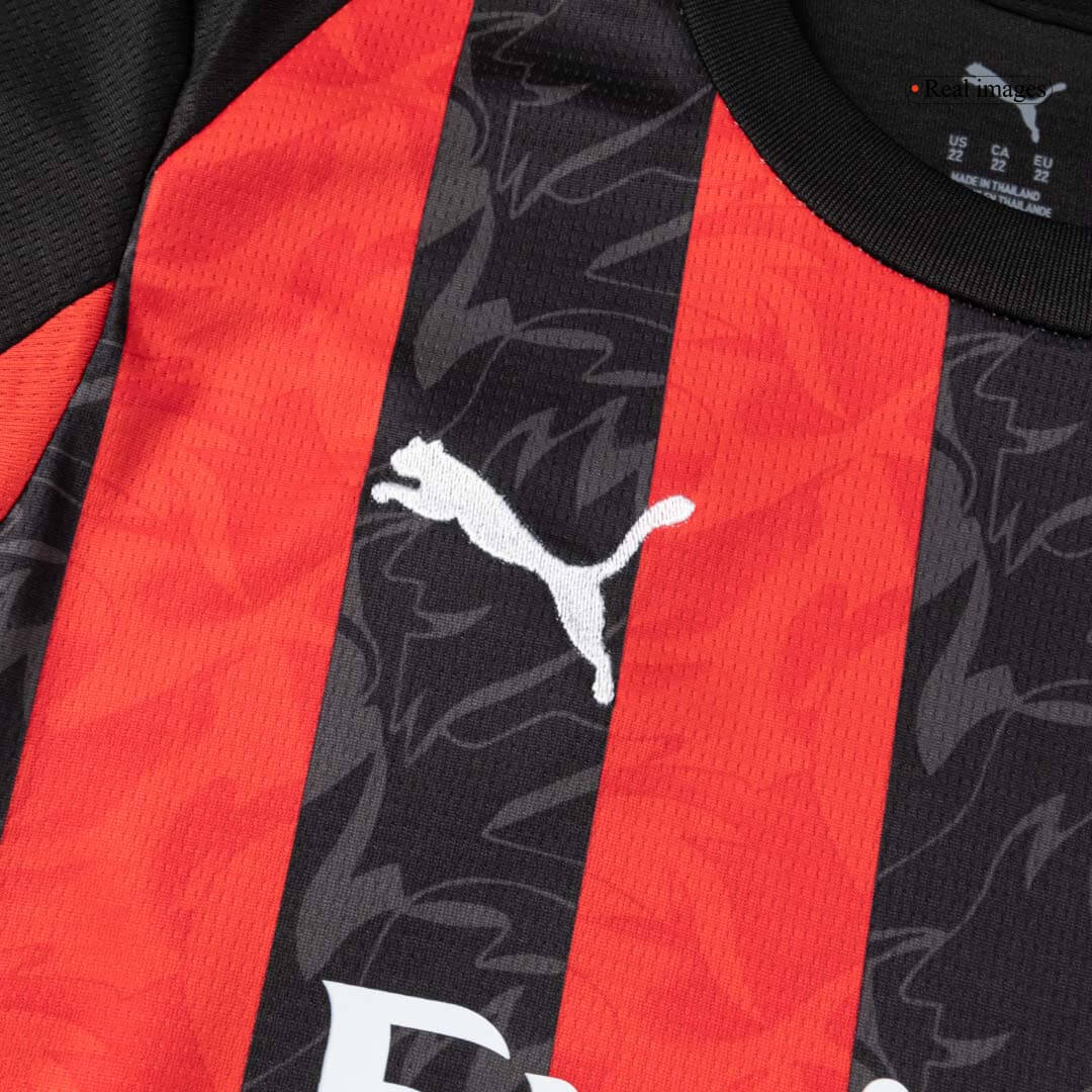 Set Tricouri Fotbal AC Milan Acasă 2025/26 Pentru Copii