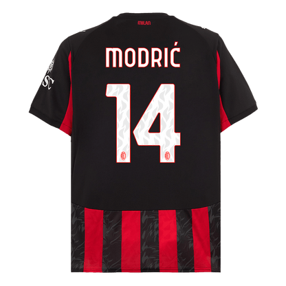 Tricouri Fotbal AC Milan MODRIĆ #14 Acasă 2025/26 (mărime mare) - Premium