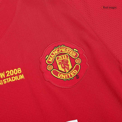 Tricouri Fotbal Vintage Manchester United RONALDO #7 Acasă 2007/08 - UCL Final