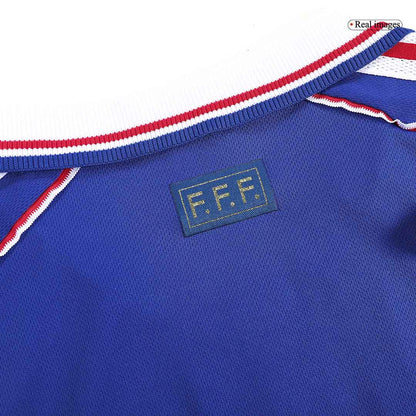 Tricouri Fotbal Vintage Franța ZIDANE #10 Acasă 1998