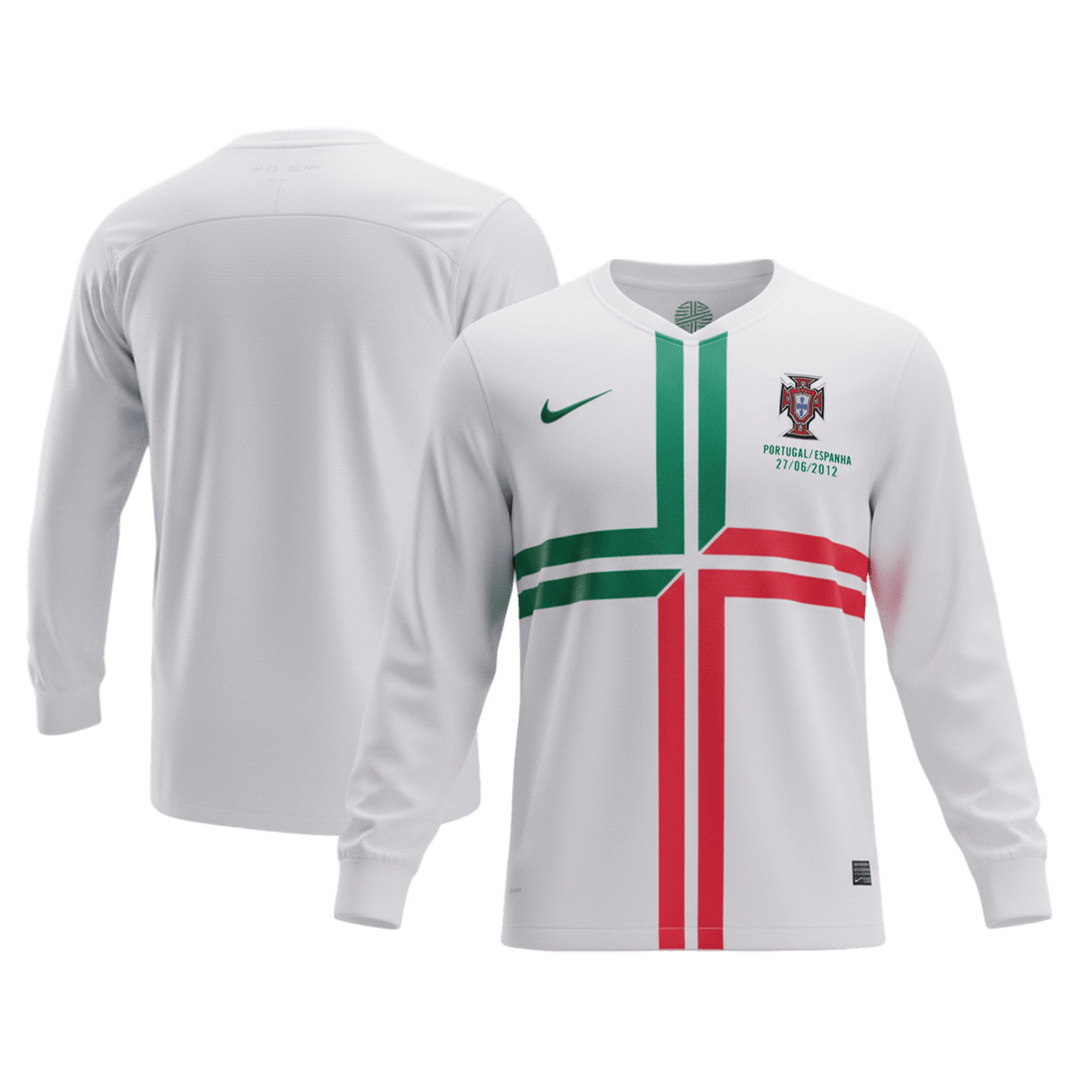 Tricouri Fotbal Vintage Portugalia Deplasare 2012 Mânecă Lungă