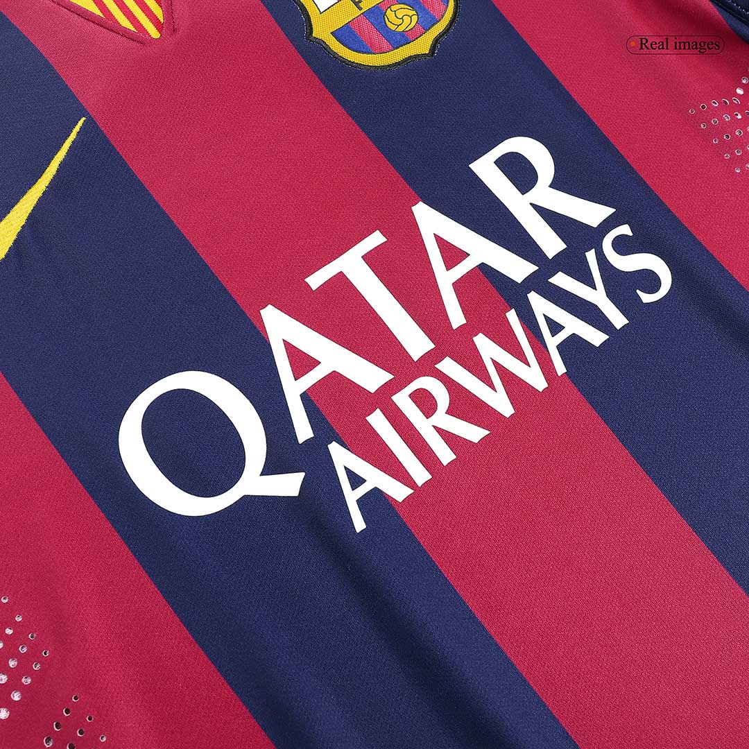 Tricouri Fotbal Vintage Barcelona MESSI #10 Acasă 2014/15