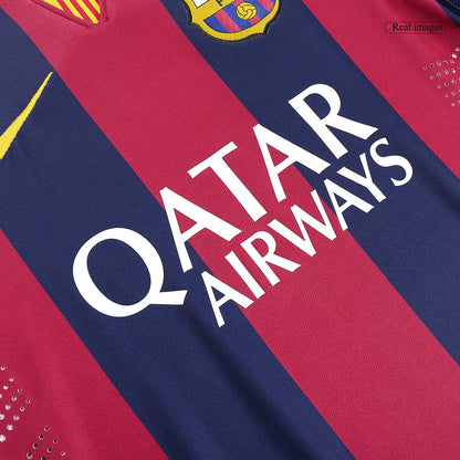 Tricouri Fotbal Vintage Barcelona MESSI #10 Acasă 2014/15