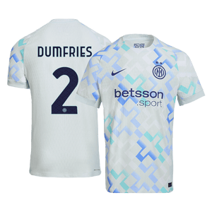 Tricouri Fotbal Inter Milano DUMFRIES #2 Deplasare 2025/26 Authentic