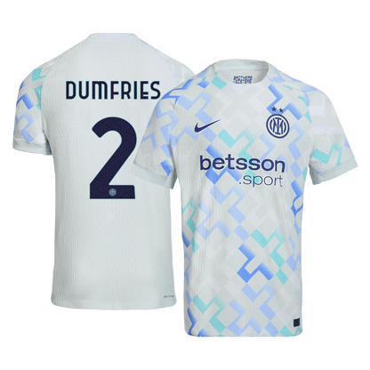 Tricouri Fotbal Inter Milano DUMFRIES #2 Deplasare 2025/26 Authentic