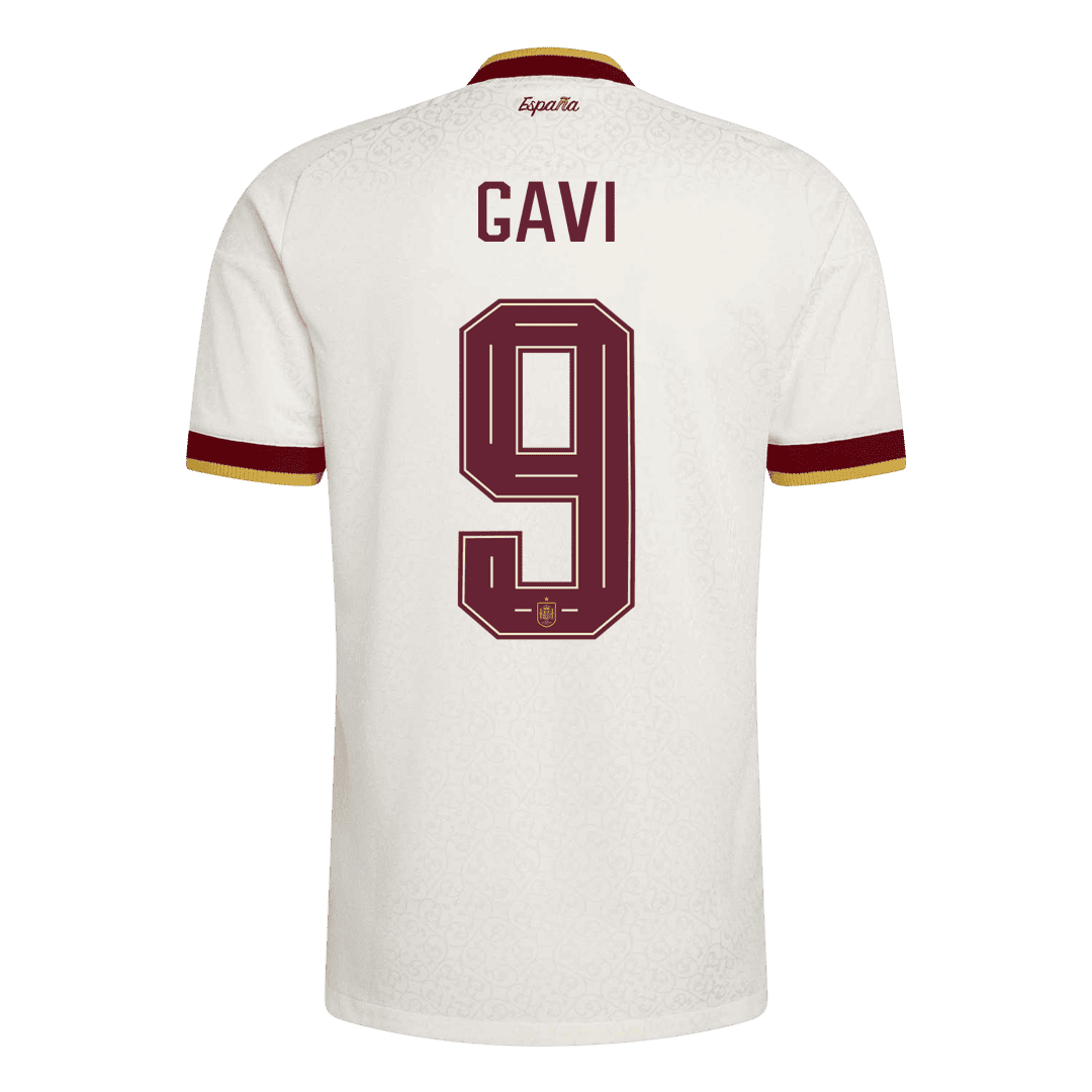 Tricouri Fotbal Spania GAVI #9 Deplasare Cupa Mondială 2026 Authentic - Champion Edition