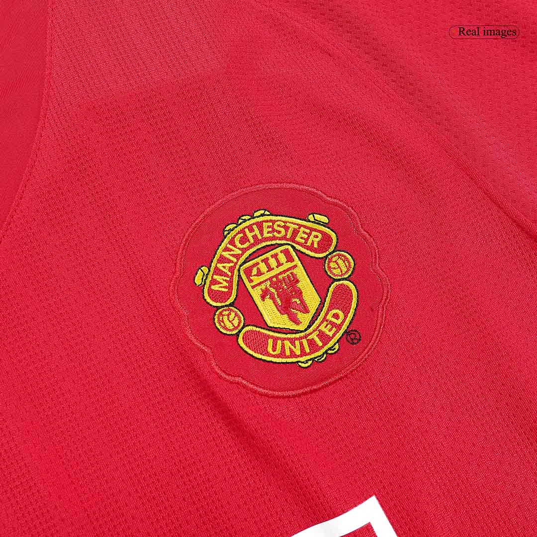 Tricouri Fotbal Vintage Manchester United ROONEY #10 Acasă 2007/08 Mânecă Lungă