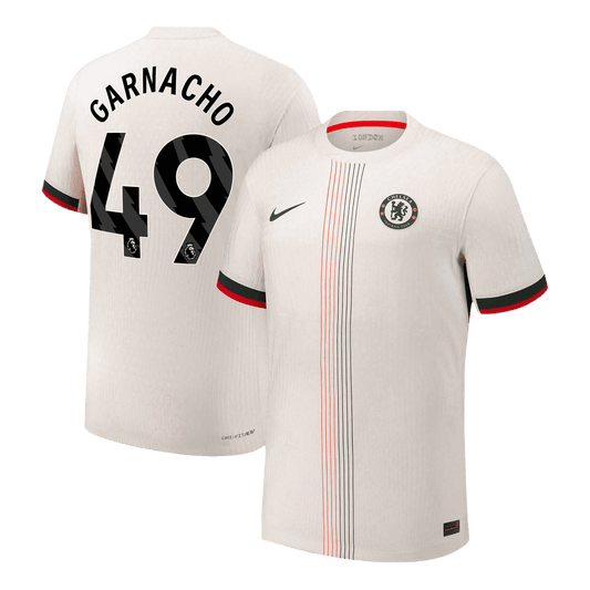 Tricouri Fotbal Chelsea GARNACHO #49 Deplasare 2025/26 Authentic