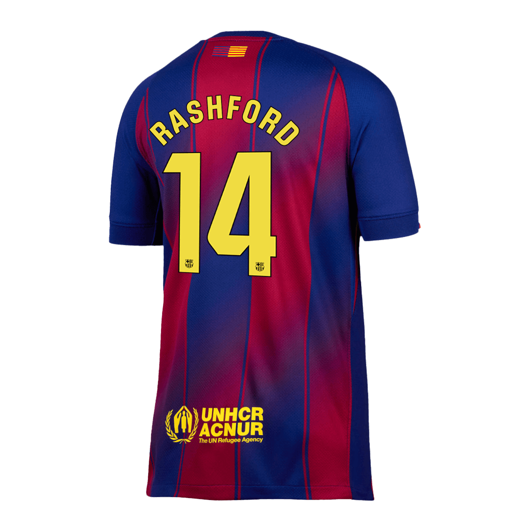 Tricouri Fotbal Barcelona RASHFORD #14 Acasă 2025/26 - Premium (mărime mare)
