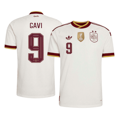 Tricouri Fotbal Spania GAVI #9 Deplasare Cupa Mondială 2026 Authentic - Champion Edition