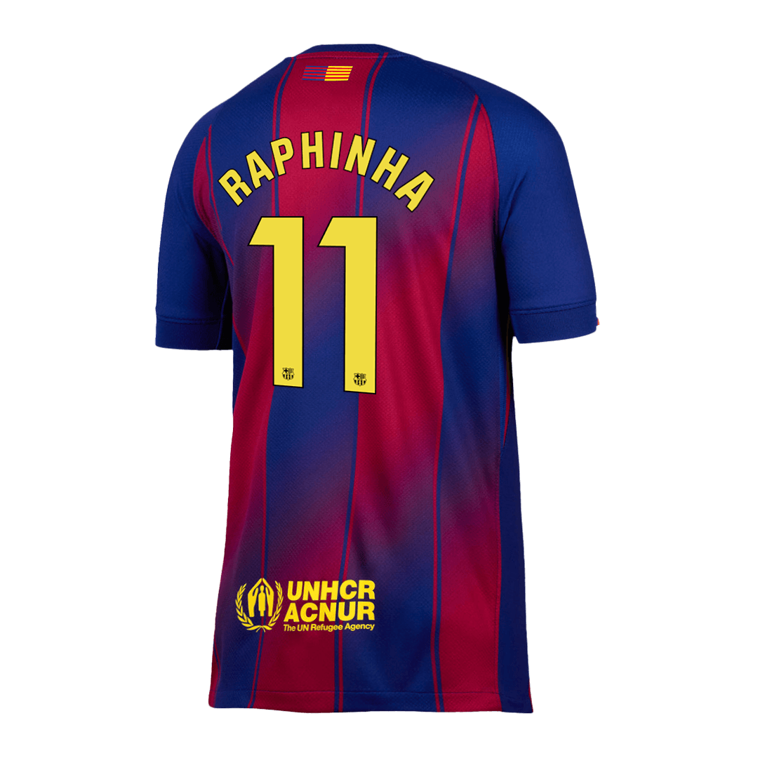 Tricouri Fotbal Barcelona RAPHINHA #11 Acasă 2025/26 - Premium