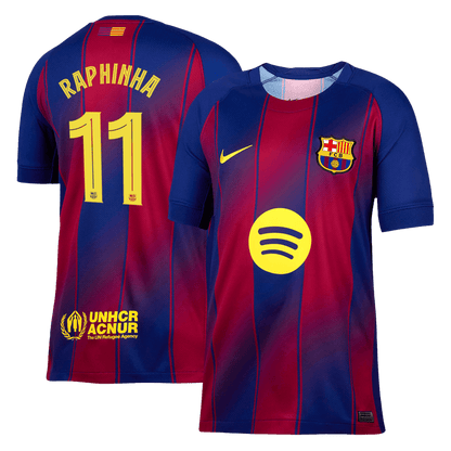 Tricouri Fotbal Barcelona RAPHINHA #11 Acasă 2025/26 UCL - Premium