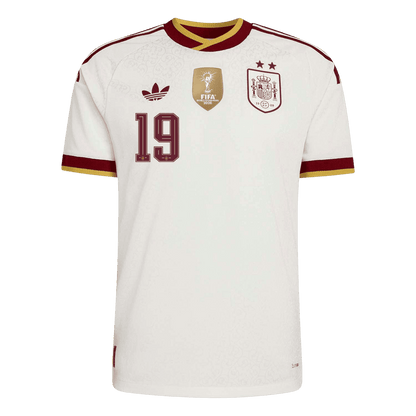 Tricouri Fotbal Spania LAMINE YAMAL #19 Deplasare Cupa Mondială 2026 Authentic - Champion Edition