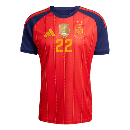 Tricouri Fotbal Spania CUBARSÍ #22 Acasă Cupa Mondială 2026 Authentic - Champion Edition