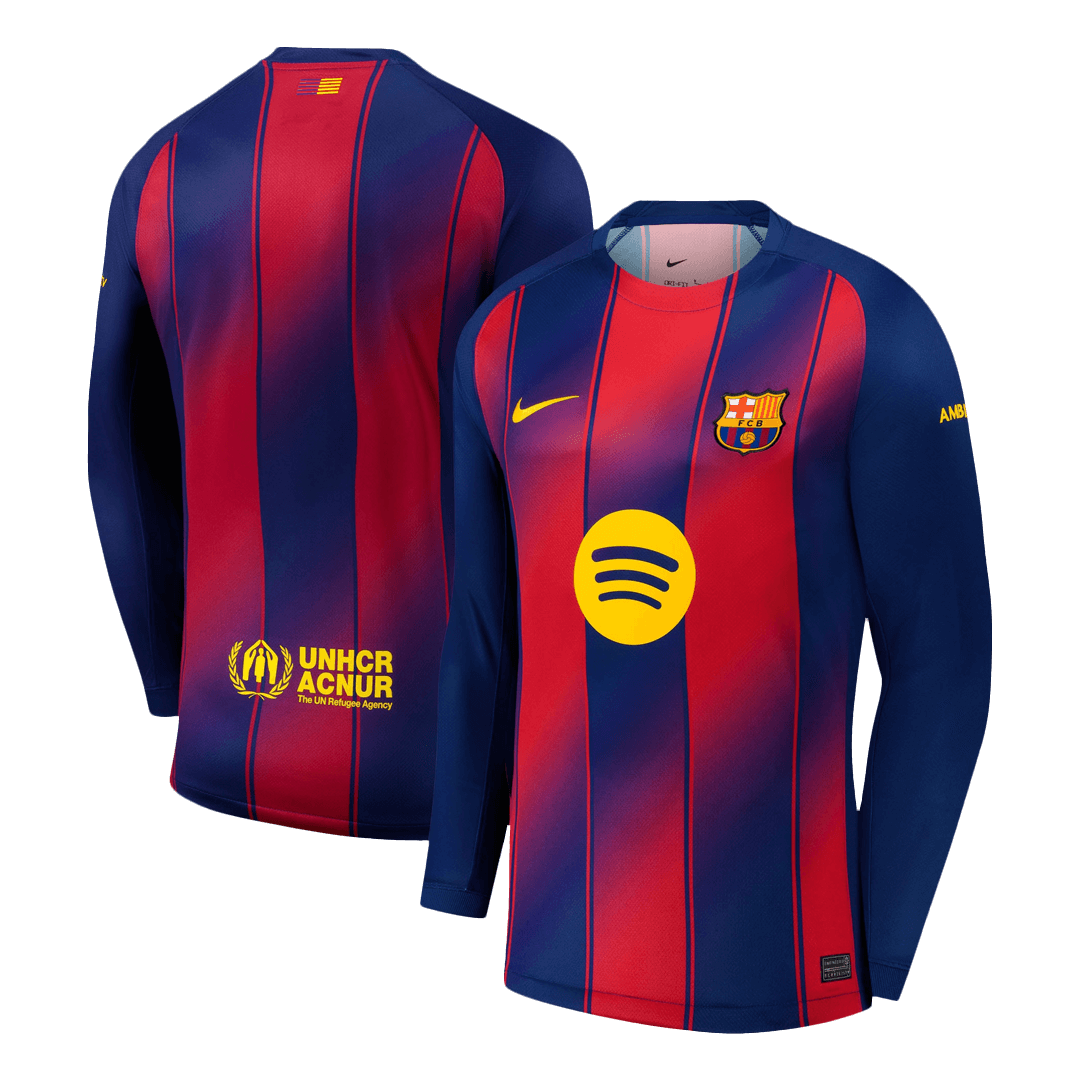 Tricouri Fotbal Barcelona Acasă 2025/26 Mânecă Lungă
