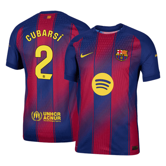 Tricouri Fotbal Barcelona CUBARSÍ #2 Acasă 2025/26 Authentic