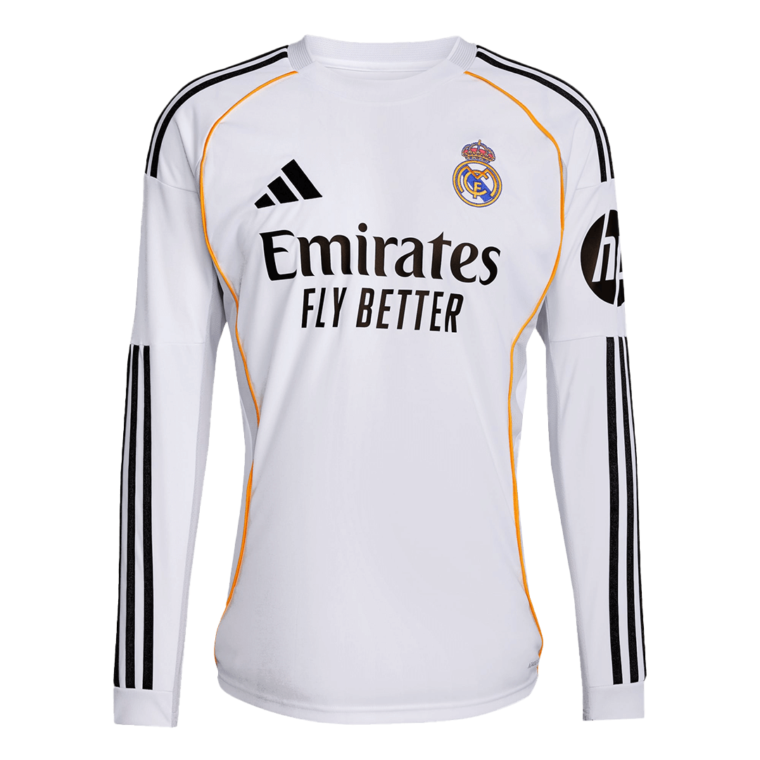 Tricouri Fotbal Real Madrid Acasă 2025/26 Mânecă Lungă