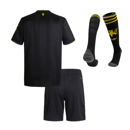 Set Tricouri Fotbal Manchester United Treilea 2025/26 Pentru Copii