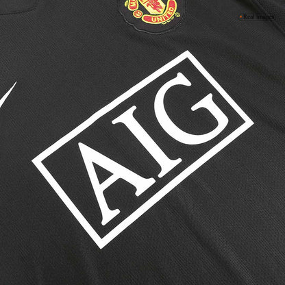 Tricouri Fotbal Vintage Manchester United SCHOLES #18 Deplasare 2007/08 Mânecă Lungă