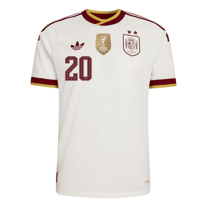 Tricouri Fotbal Spania PEDRI #20 Deplasare Cupa Mondială 2026 Authentic - Champion Edition