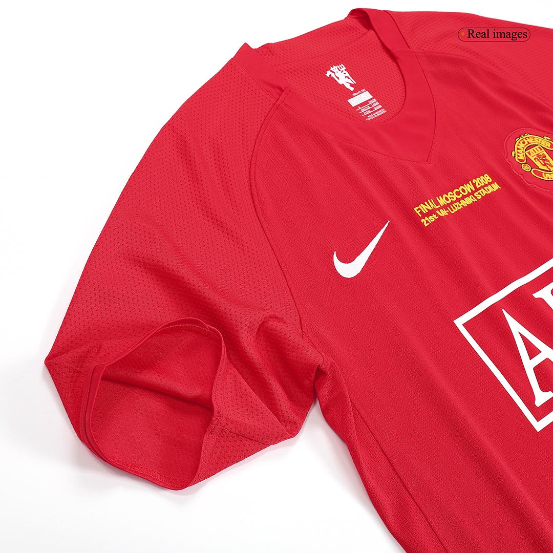 Tricouri Fotbal Vintage Manchester United RONALDO #7 Acasă 2007/08 - UCL Final