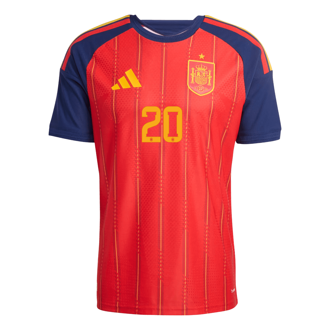 Tricouri Fotbal Spania PEDRI #20 Acasă Cupa Mondială 2026 Authentic
