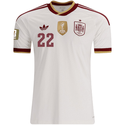 Tricouri Fotbal Spania CUBARSÍ #22 Deplasare Cupa Mondială 2026 - Champion Edition