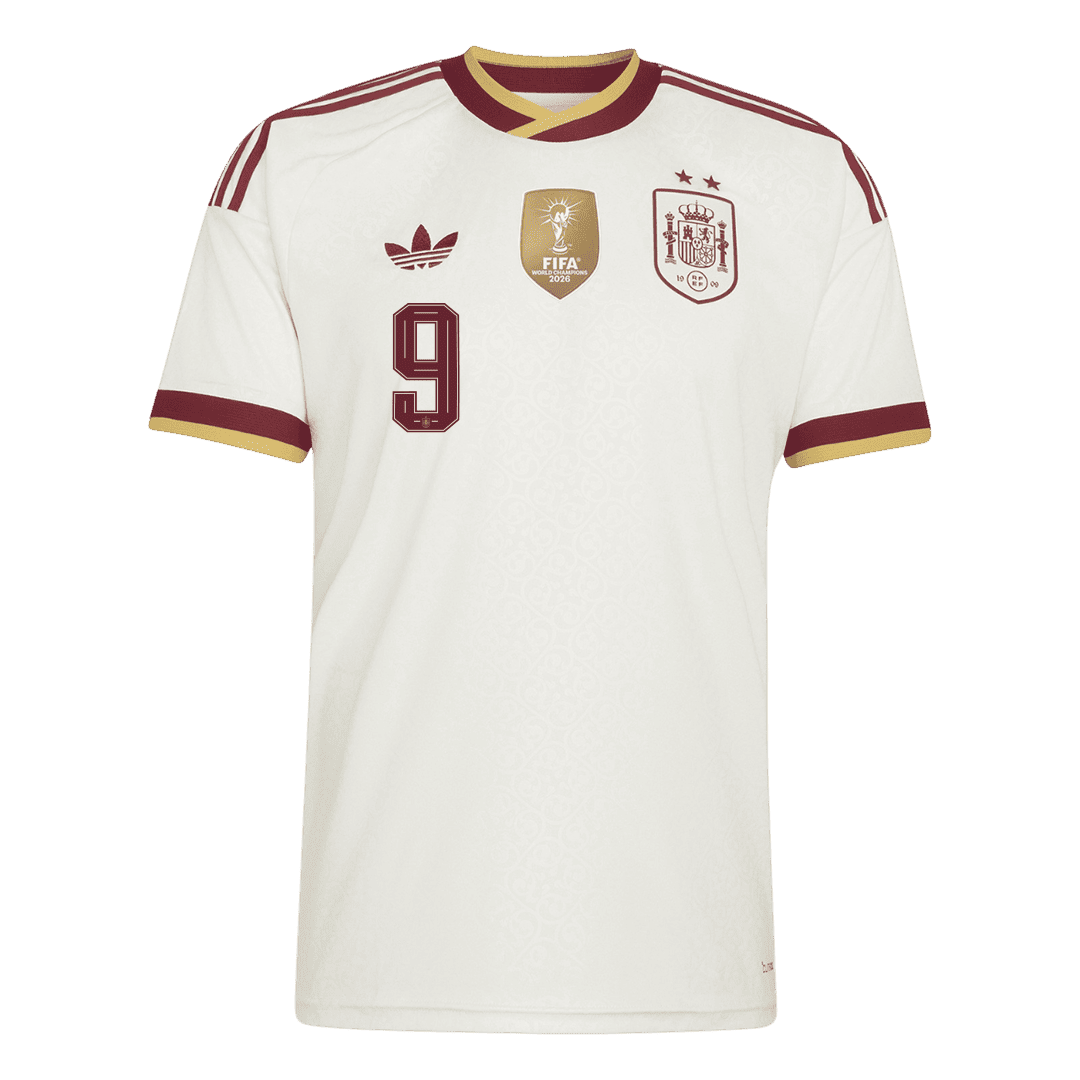Tricouri Fotbal Spania GAVI #9 Deplasare Cupa Mondială 2026 - Champion Edition