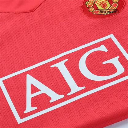 Tricouri Fotbal Vintage Manchester United Acasă 2007/08