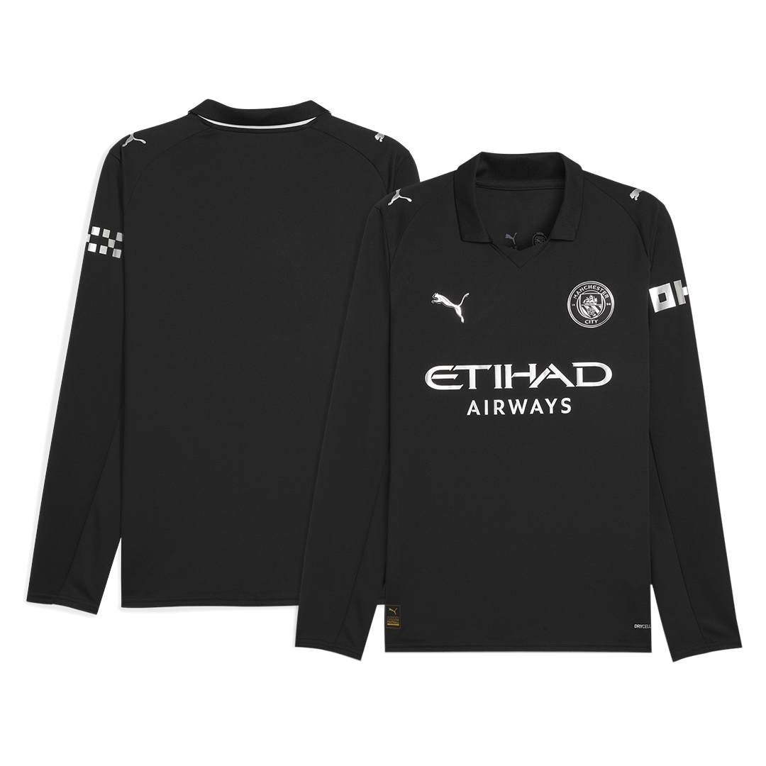 Tricouri Fotbal Manchester City Deplasare 2025/26 Mânecă Lungă